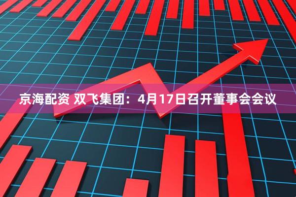 京海配资 双飞集团：4月17日召开董事会会议