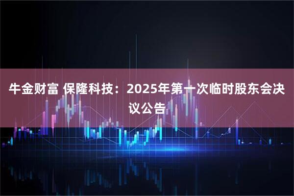 牛金财富 保隆科技：2025年第一次临时股东会决议公告