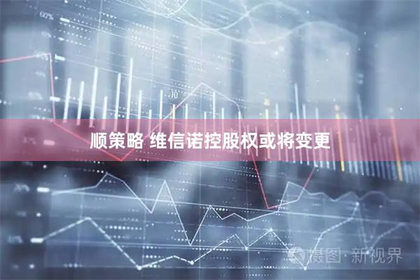 顺策略 维信诺控股权或将变更